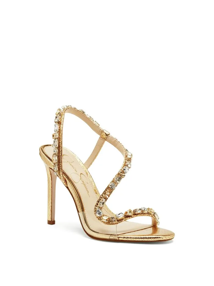 Women Jessica Simpson Sandals Jaycin High Heel In Gold