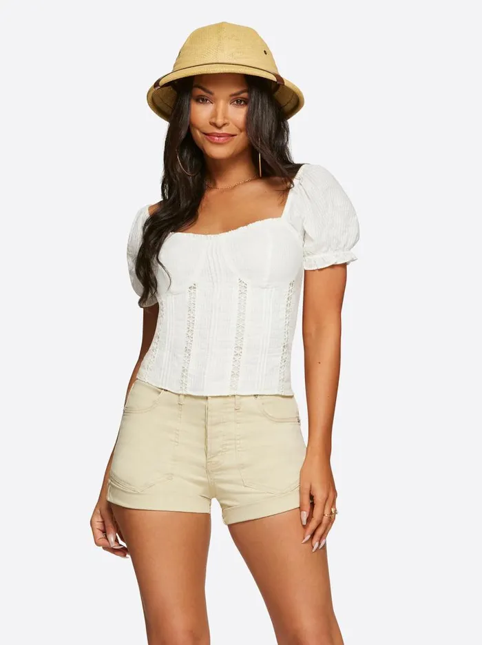 Women Jessica Simpson Tops and Tees Aubrey Top In Gardenia