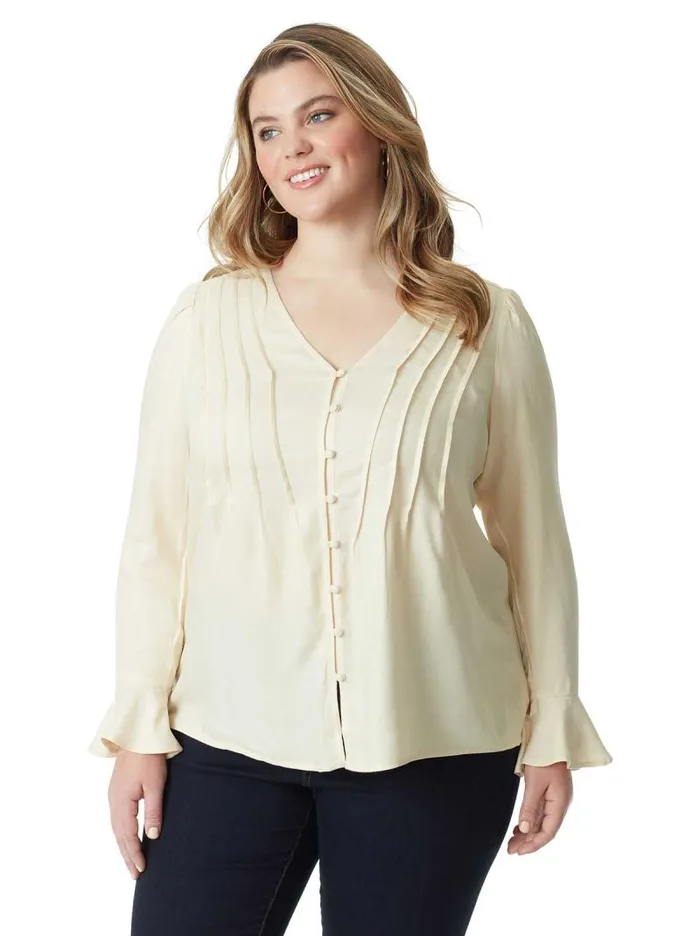 Women Jessica Simpson Tops and Tees Cecily Top In Parchment