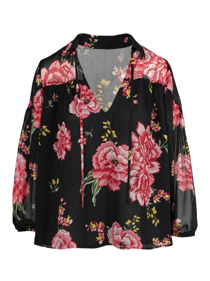Women Jessica Simpson Tops and Tees Doris Blouse In Sketchy Roses