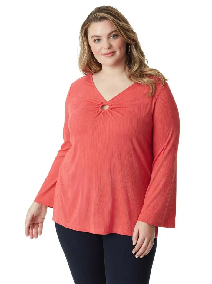 Women Jessica Simpson Tops and Tees Jasleen Top In Baked Apple