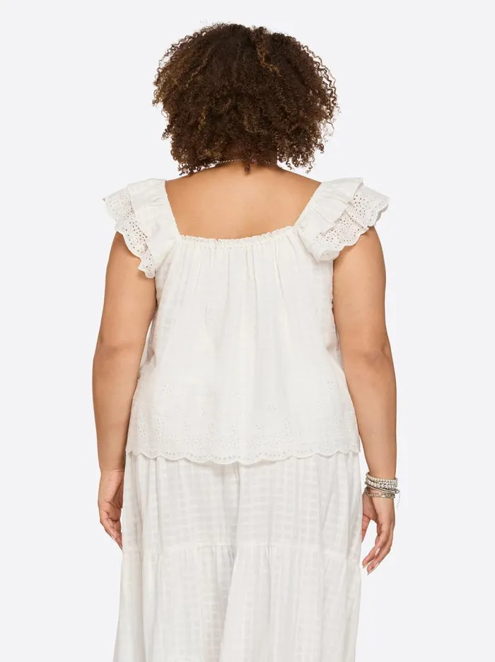 Women Jessica Simpson Tops and Tees Violetta Top In Gardenia