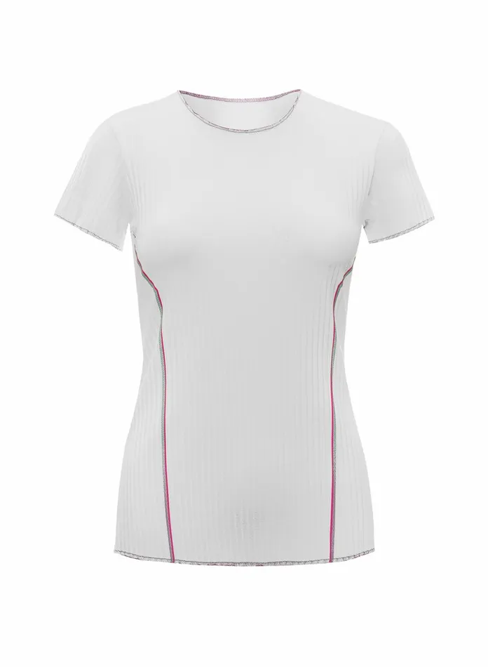 Women KSwiss TShirts and Tops PLEATED SS CREW Whiteangel
