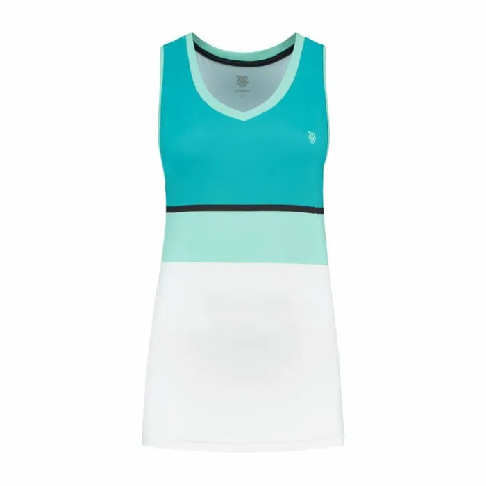 Women KSwiss TShirts and Tops WOMENS HYPERCOURT STRIPE TOP Aruba Blue Algiers Blue White Women KSwiss TShirts and Tops WOMENS HYPERCOURT STRIPE TOP Aruba Blue Algiers Blue White