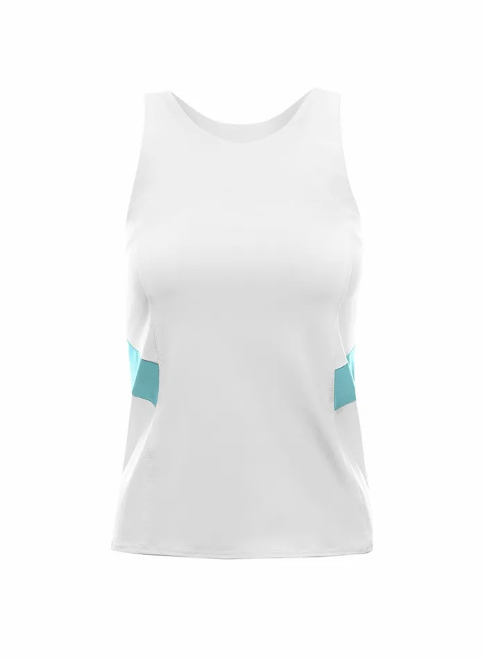 Women KSwiss Tennis and Pickleball COLORBLOCK TANK Whiteangel