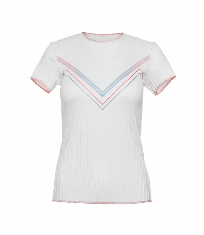 Women KSwiss Tennis and Pickleball PLEATED SS CREW White