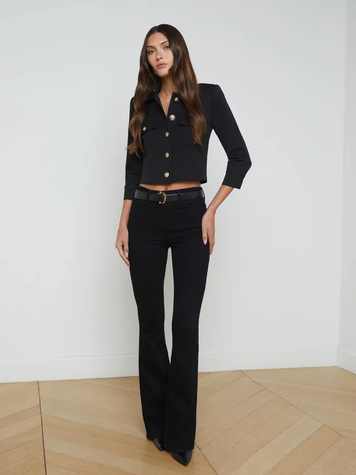 Women L039Agence Blazers and Jackets New Kumi Cropped Jacket Black Women L039Agence Blazers and Jackets New Kumi Cropped Jacket Black