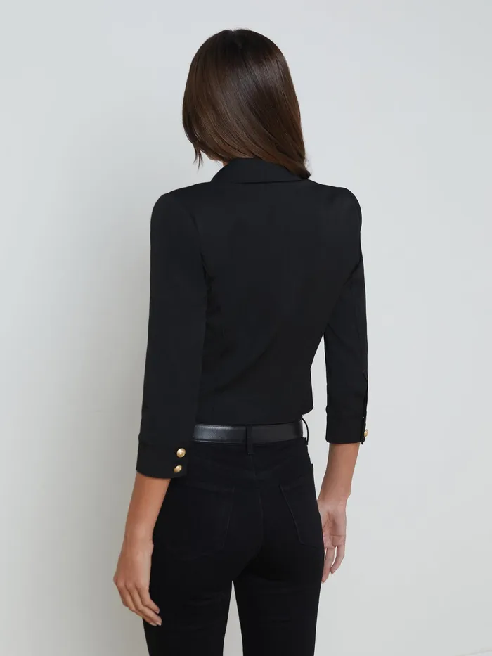 Women L039Agence Blazers and Jackets New Kumi Cropped Jacket Black Women L039Agence Blazers and Jackets New Kumi Cropped Jacket Black