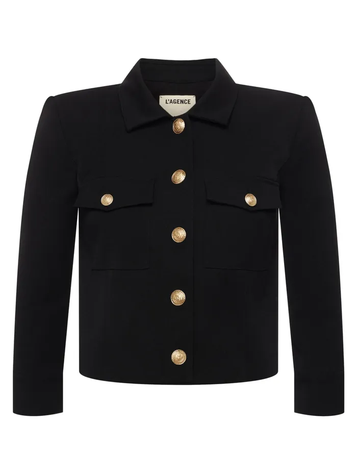 Women L039Agence Blazers and Jackets New Kumi Cropped Jacket Black Women L039Agence Blazers and Jackets New Kumi Cropped Jacket Black