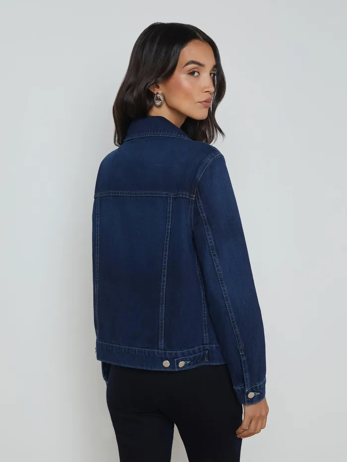 Women L039Agence Blazers and Jackets New Mack Oversized Denim Jacket Harlan Women L039Agence Blazers and Jackets New Mack Oversized Denim Jacket Harlan