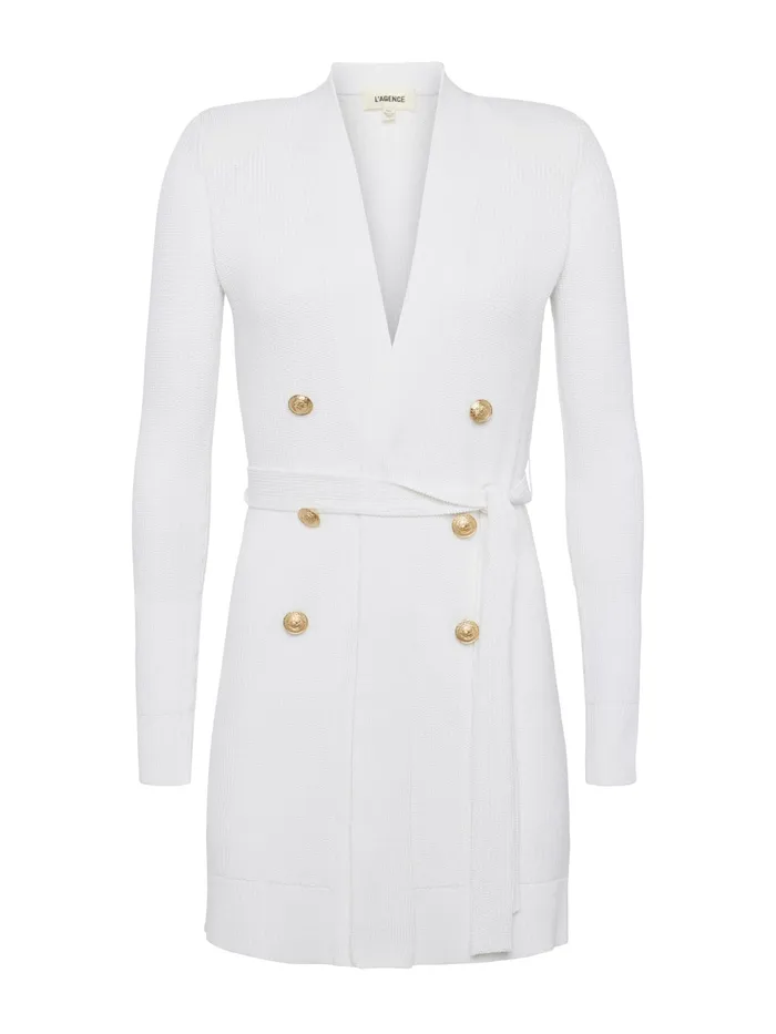 Women L039Agence Blazers and Jackets New Noe DoubleBreasted Cardigan White Women L039Agence Blazers and Jackets New Noe DoubleBreasted Cardigan White