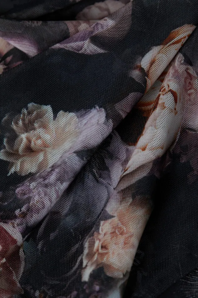 Women L039Agence Blouses and Tops Peonie OffTheShoulder Bodysuit Black Multi Vintage Oil Flower Women L039Agence Blouses and Tops Peonie OffTheShoulder Bodysuit Black Multi Vintage Oil Flower