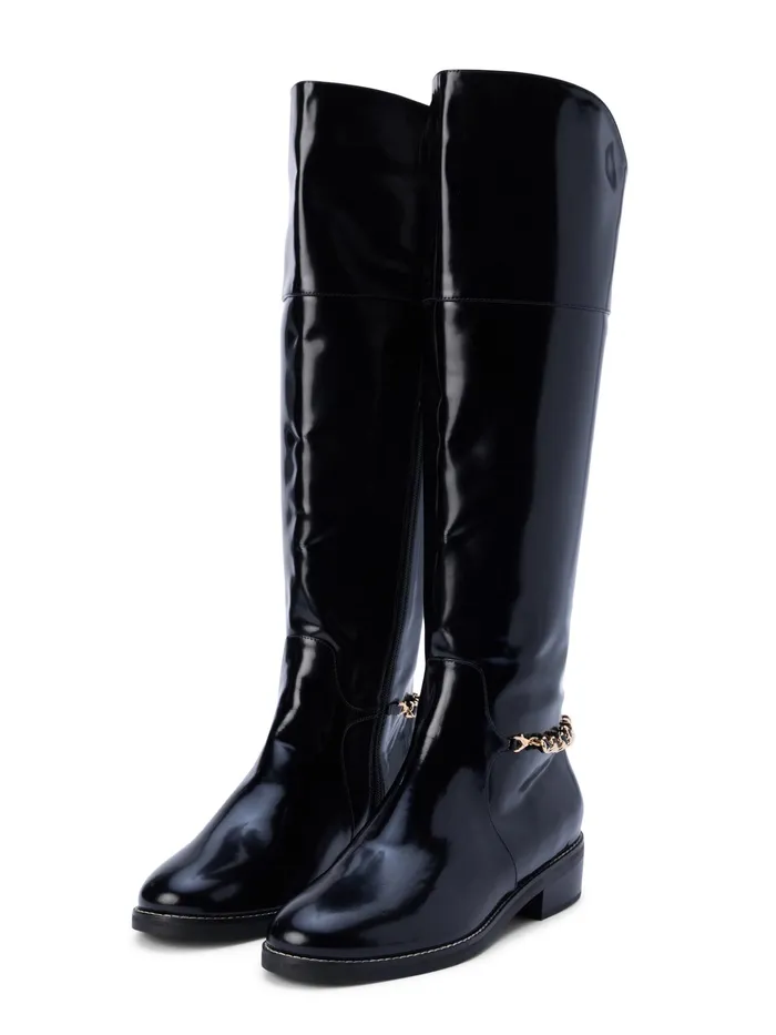Women L039Agence Boots and Booties New Eulalie Leather Riding Boot Black Leather Women L039Agence Boots and Booties New Eulalie Leather Riding Boot Black Leather