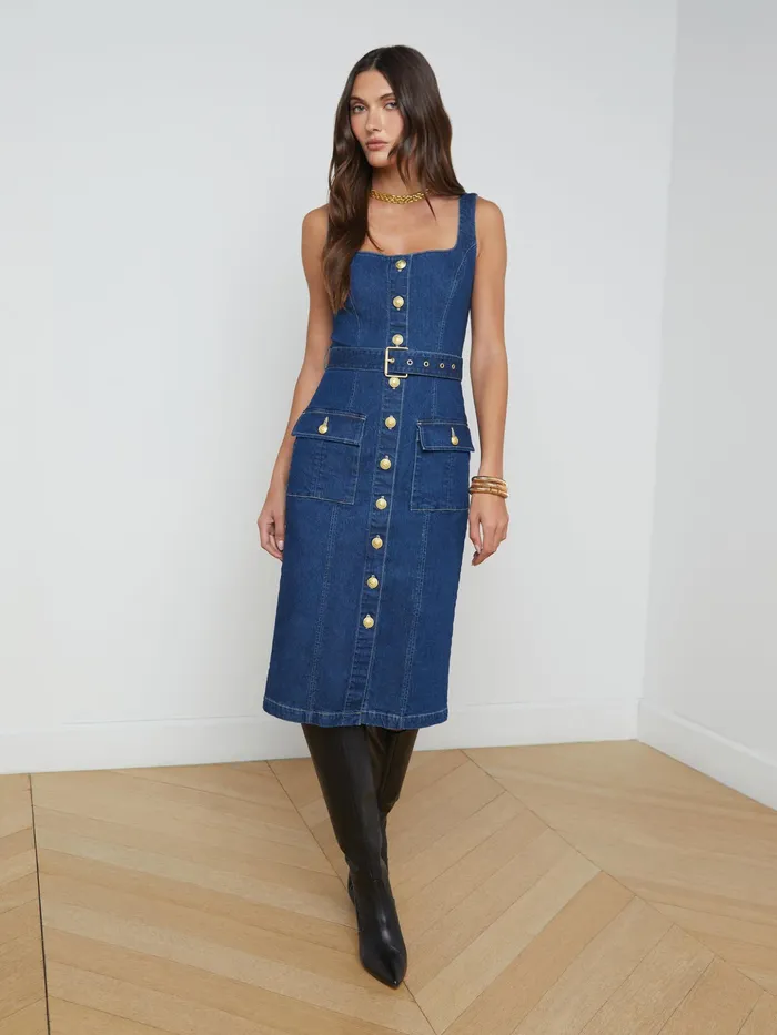 Women L039Agence Dresses and Jumpsuits Idy ButtonFront Dress Glendale