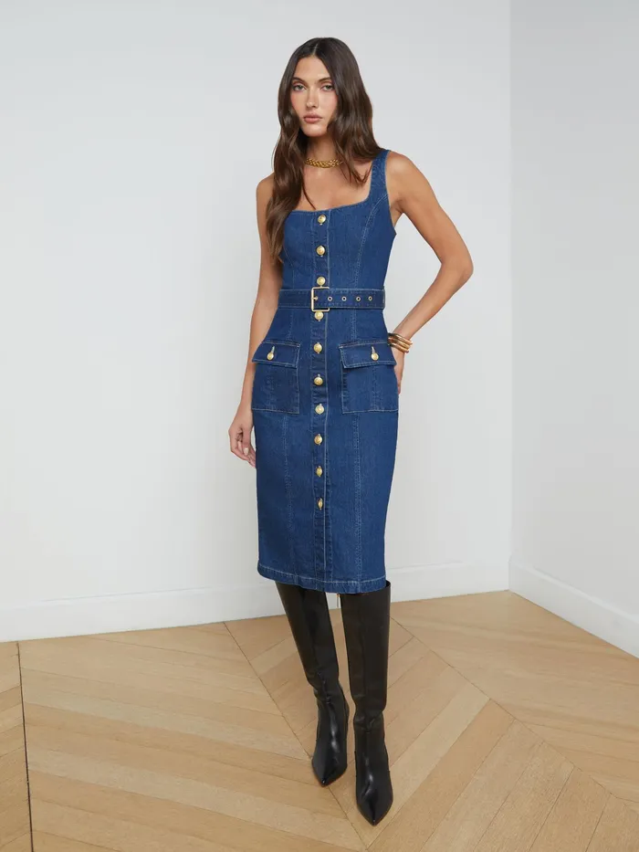 Women L039Agence Dresses and Jumpsuits Idy ButtonFront Dress Glendale Women L039Agence Dresses and Jumpsuits Idy ButtonFront Dress Glendale