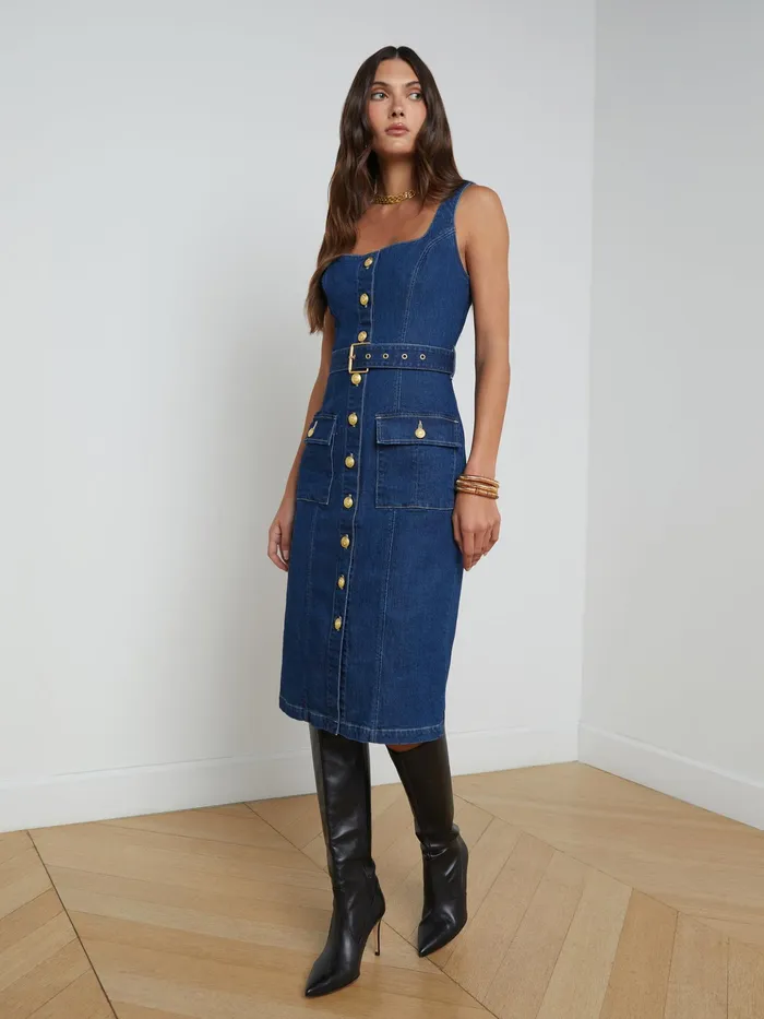 Women L039Agence Dresses and Jumpsuits Idy ButtonFront Dress Glendale Women L039Agence Dresses and Jumpsuits Idy ButtonFront Dress Glendale