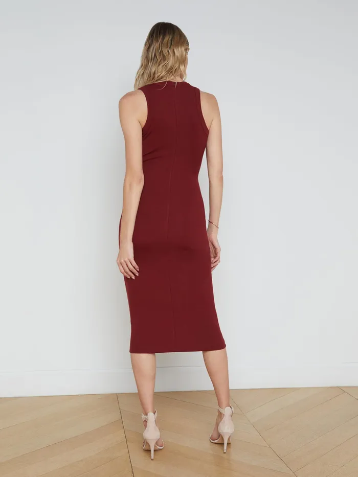 Women L039Agence Dresses and Jumpsuits Nura Sleeveless Midi Dress Syrah Women L039Agence Dresses and Jumpsuits Nura Sleeveless Midi Dress Syrah