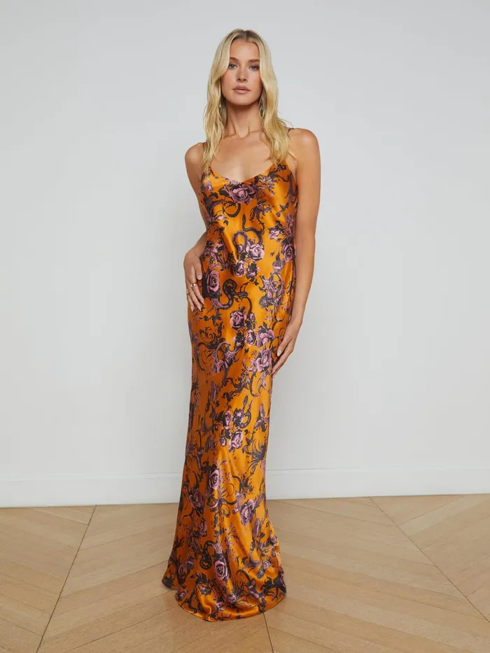 Women L039Agence Dresses and Jumpsuits Serita Silk Slip Dress Desclay Multi Baroque Floral Women L039Agence Dresses and Jumpsuits Serita Silk Slip Dress Desclay Multi Baroque Floral
