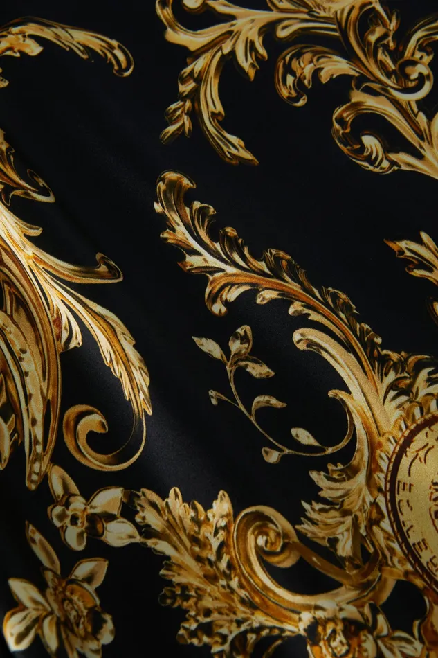 Women L039Agence Dresses and Jumpsuits Venice Silk Gown Blackgold Large Barocco Swirl Women L039Agence Dresses and Jumpsuits Venice Silk Gown Blackgold Large Barocco Swirl