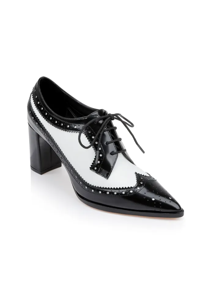 Women L039Agence Heels Elodie Leather Oxford Pump Blackwhite Patent Women L039Agence Heels Elodie Leather Oxford Pump Blackwhite Patent