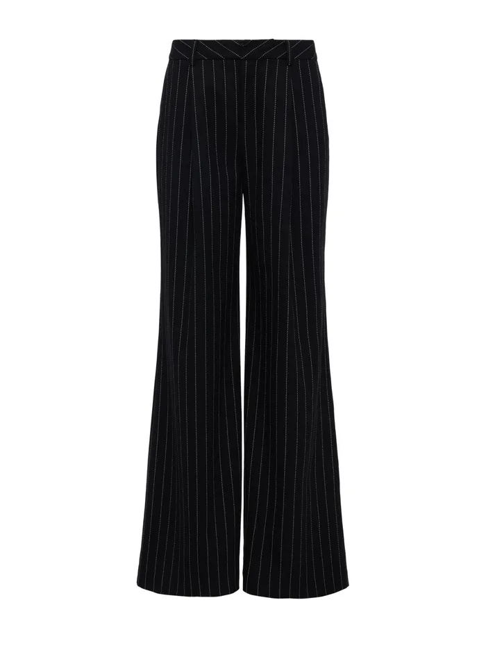 Women L039Agence Pants Allanah Pinstriped Trouser Blackecru Women L039Agence Pants Allanah Pinstriped Trouser Blackecru