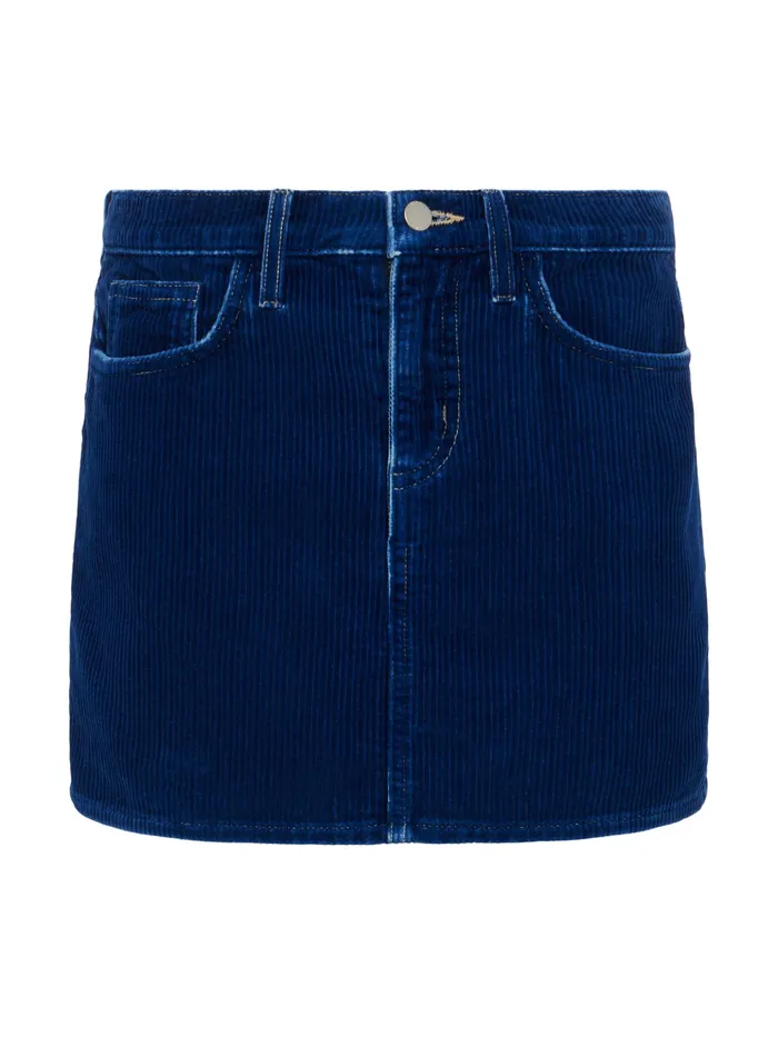 Women L039Agence Skirts Paris Corduroy Mini Skirt Lapis Blue Women L039Agence Skirts Paris Corduroy Mini Skirt Lapis Blue