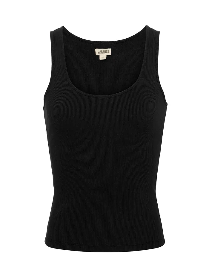Women L039Agence Tees Adira Tank Black Women L039Agence Tees Adira Tank Black