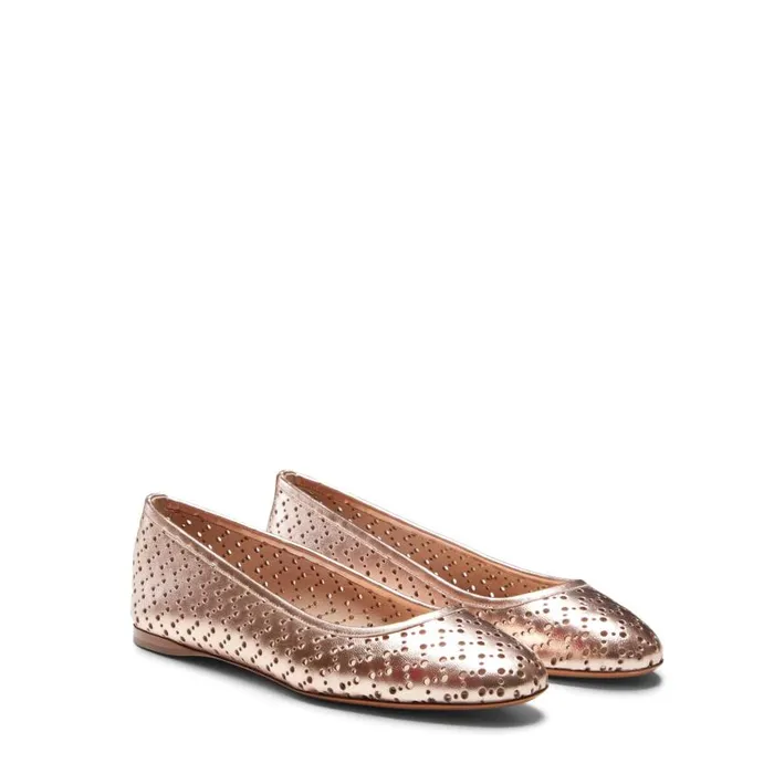 Women Leather Ballet Flat Rose Gold Fratelli Rossetti Flat Shoes Women Leather Ballet Flat Rose Gold Fratelli Rossetti Flat Shoes