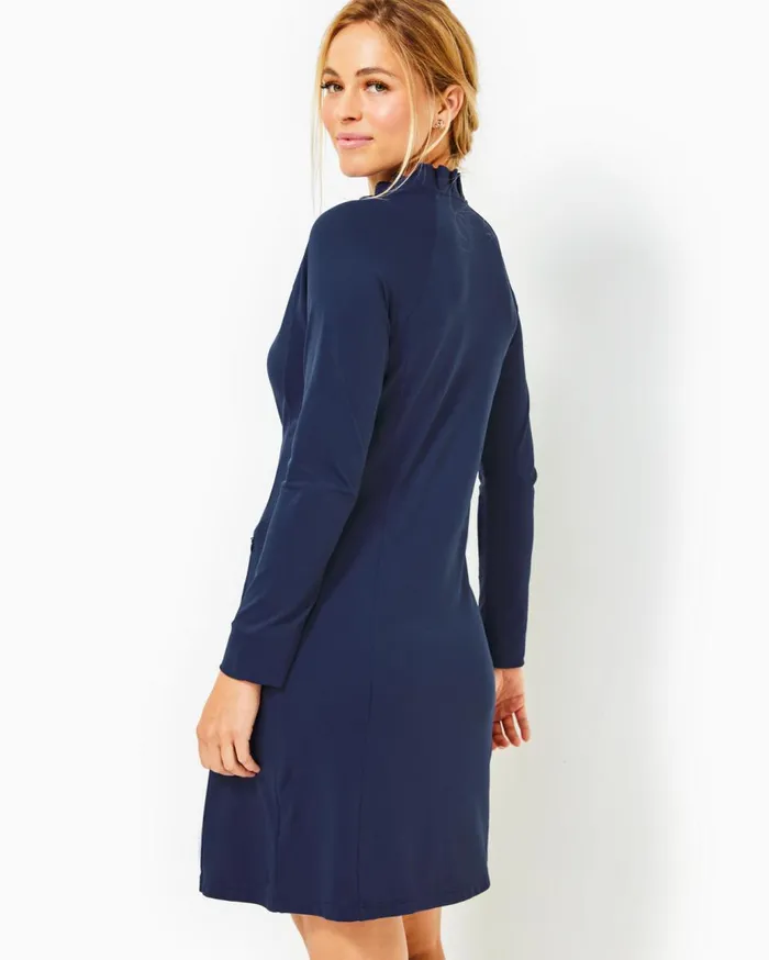 Women Lilly Pulitzer Activewear UPF 50 Luxletic Hutton Polo Dress Low Tide Navy Women Lilly Pulitzer Activewear UPF 50 Luxletic Hutton Polo Dress Low Tide Navy