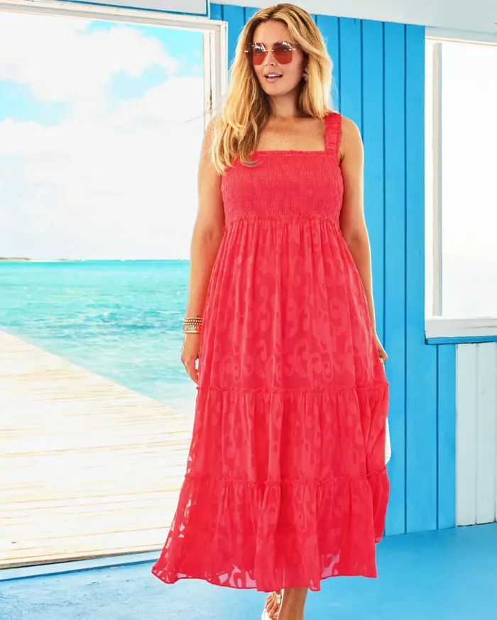 Women Lilly Pulitzer Dresses UPF 50 ChillyLilly Seralina Maxi Dress Briny Blue A Bit Salty Engineered Chillylilly Women Lilly Pulitzer Dresses UPF 50 ChillyLilly Seralina Maxi Dress Briny Blue A Bit Salty Engineered Chillylilly
