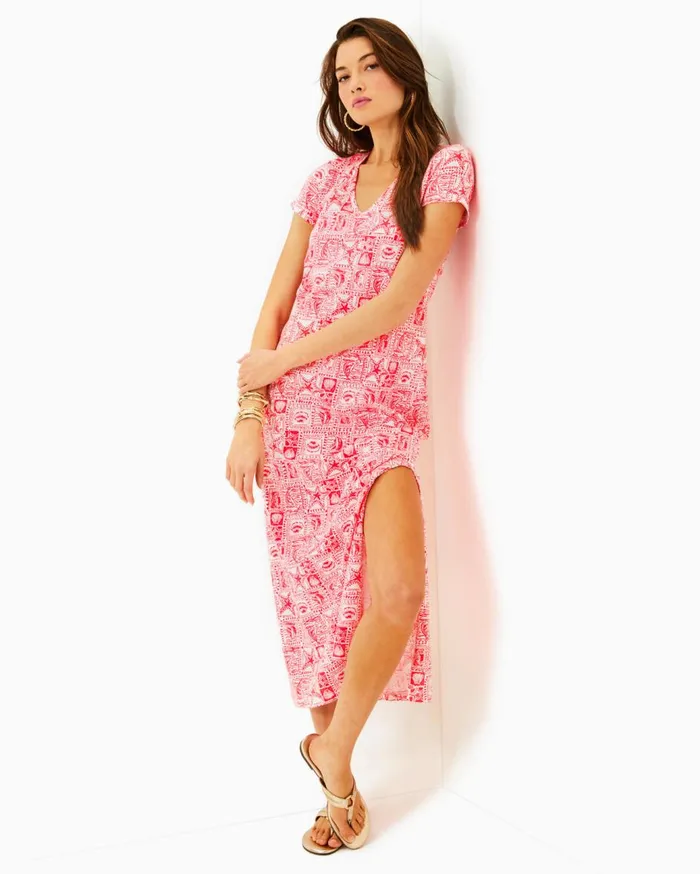 Women Lilly Pulitzer Dresses UPF 50 ChillyLilly Seralina Maxi Dress Briny Blue A Bit Salty Engineered Chillylilly Women Lilly Pulitzer Dresses UPF 50 ChillyLilly Seralina Maxi Dress Briny Blue A Bit Salty Engineered Chillylilly