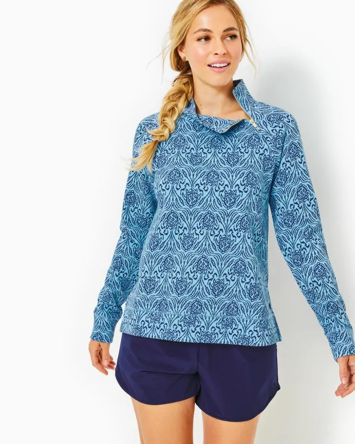 Women Lilly Pulitzer Tops Playa Bonita Cotton Pullover Mulberry