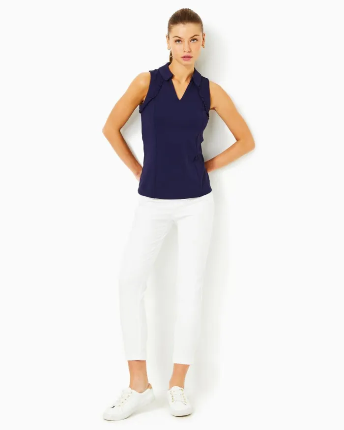 Women Lilly Pulitzer Tops UPF 50 Luxletic Martina Polo Top Resort White Women Lilly Pulitzer Tops UPF 50 Luxletic Martina Polo Top Resort White