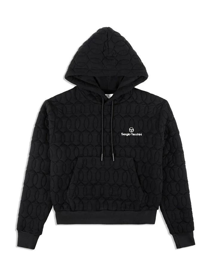 Women Loungewear Sergio Tacchini Aversa Quilted Hoodie Black Beauty