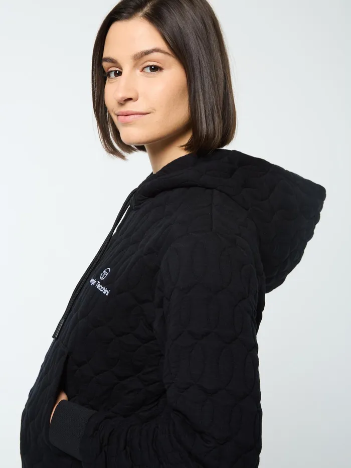Women Loungewear Sergio Tacchini Aversa Quilted Hoodie Black Beauty