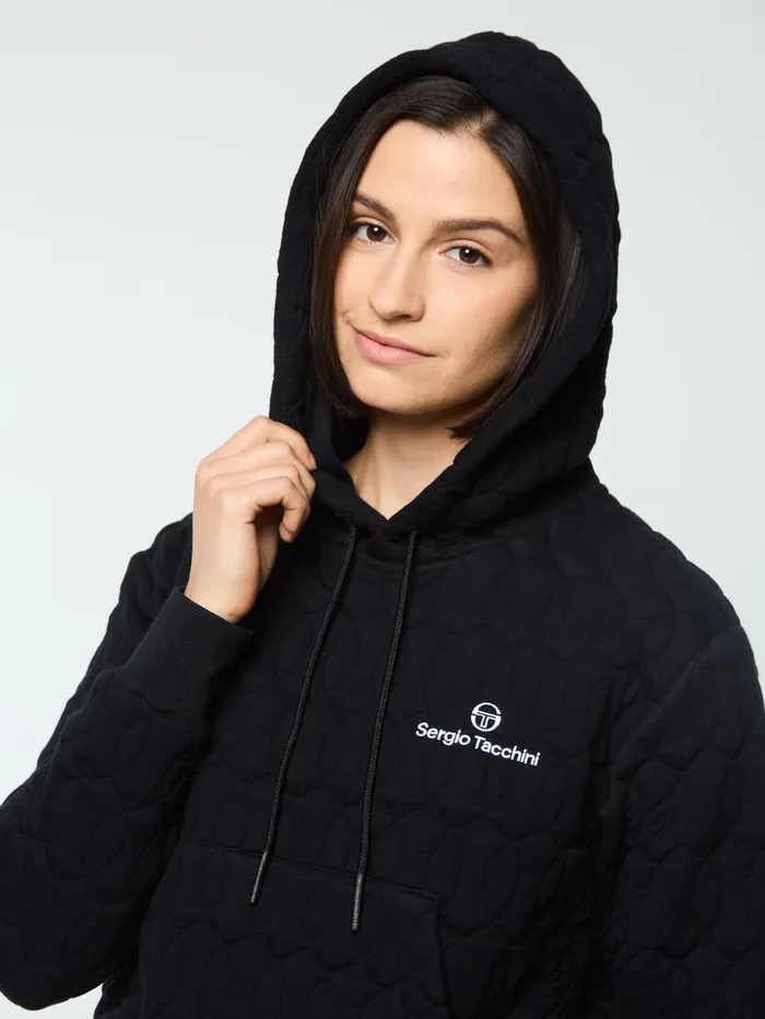 Women Loungewear Sergio Tacchini Aversa Quilted Hoodie Black Beauty
