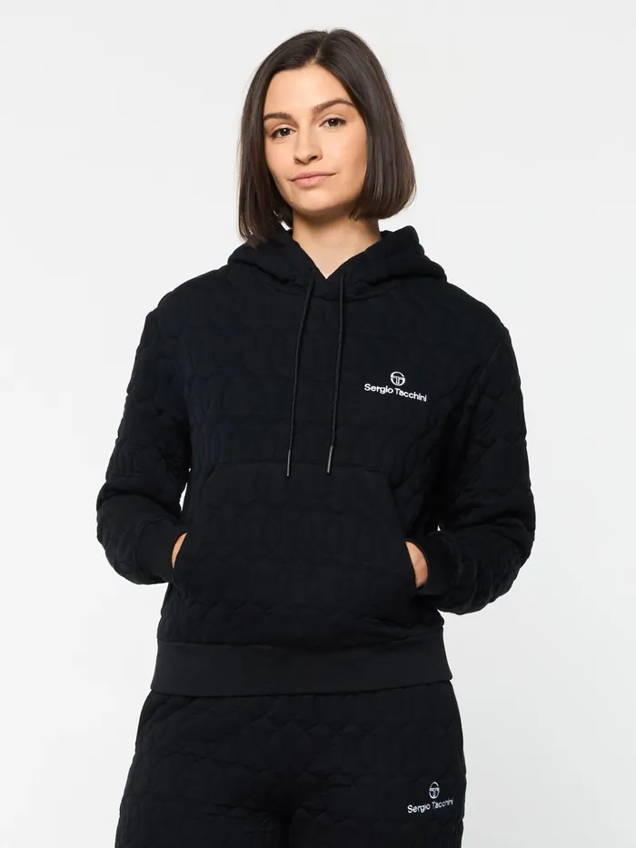 Women Loungewear Sergio Tacchini Aversa Quilted Hoodie Black Beauty