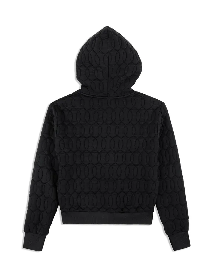 Women Loungewear Sergio Tacchini Aversa Quilted Hoodie Black Beauty
