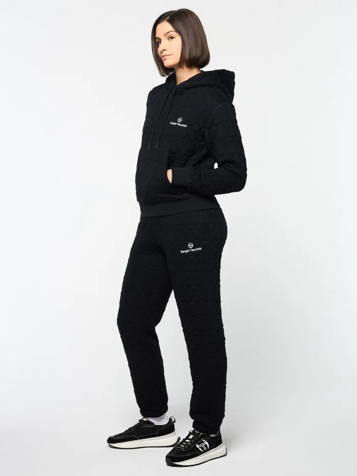 Women Loungewear Sergio Tacchini Aversa Quilted Hoodie Black Beauty