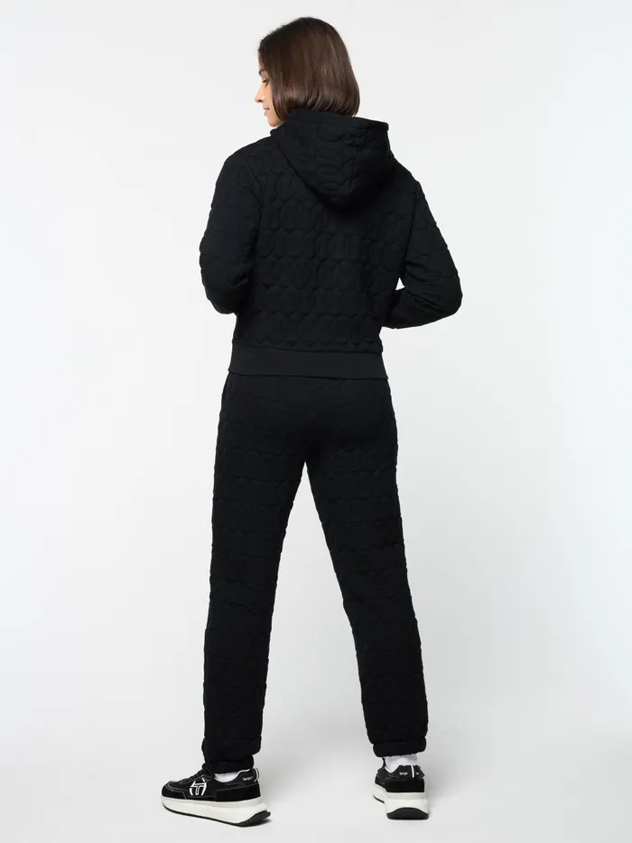 Women Loungewear Sergio Tacchini Aversa Quilted Hoodie Black Beauty