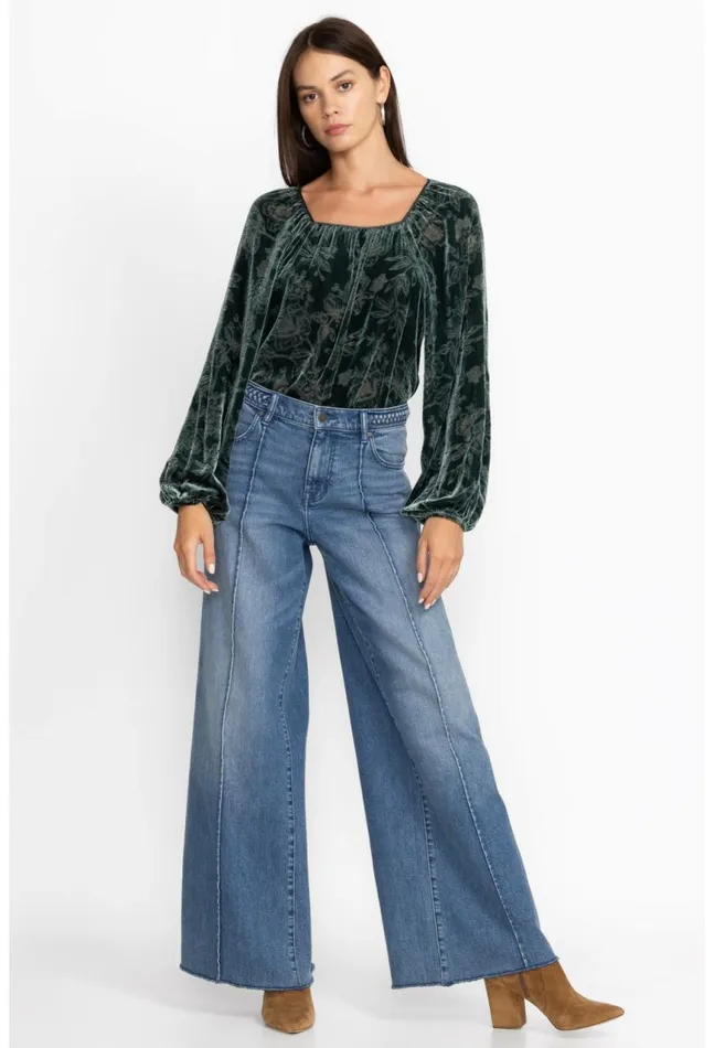 Women Maldives Wide Leg Jean Medium Wash Johnny Was Bottoms