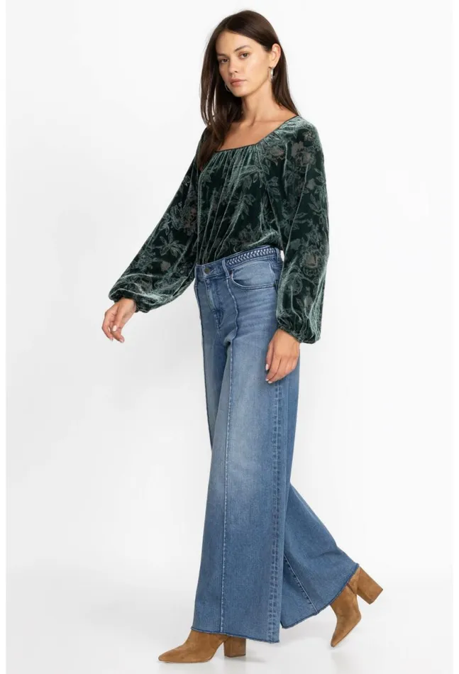 Women Maldives Wide Leg Jean Medium Wash Johnny Was Bottoms