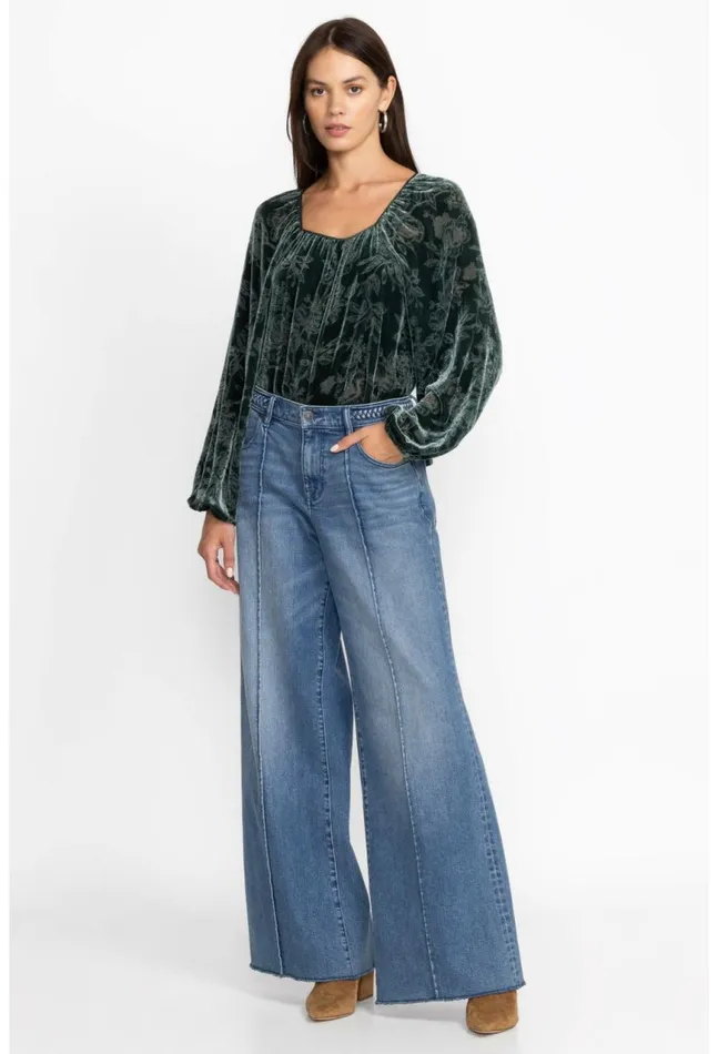 Women Maldives Wide Leg Jean Medium Wash Johnny Was Bottoms