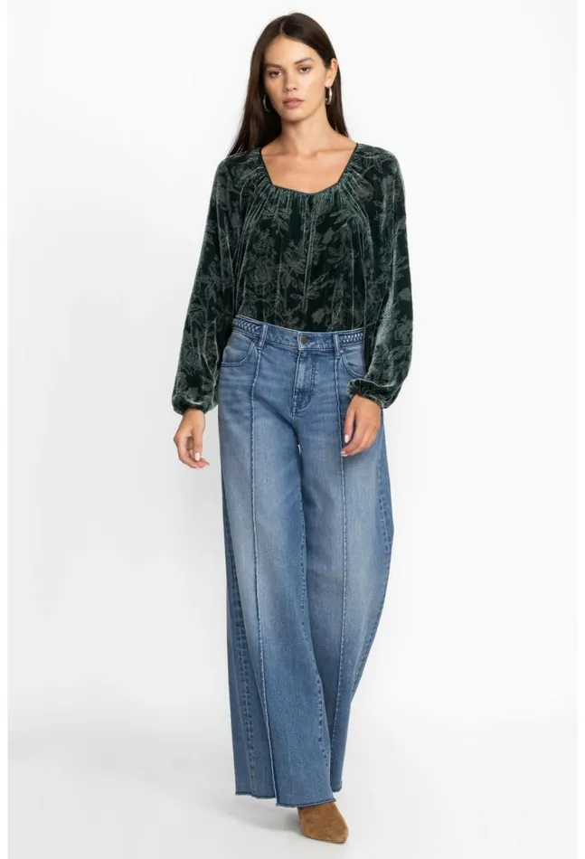 Women Maldives Wide Leg Jean Medium Wash Johnny Was Bottoms