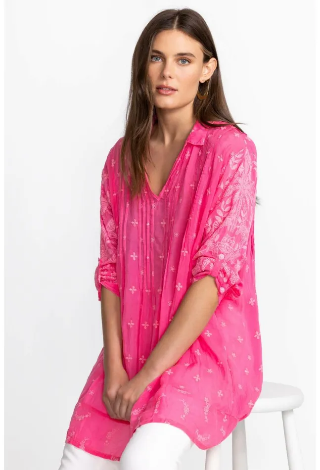 Women Marti Vera Tunic Hot Pink Johnny Was Tops