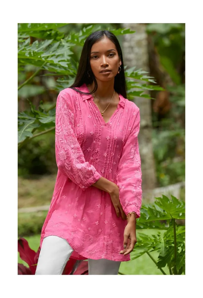 Women Marti Vera Tunic Hot Pink Johnny Was Tops
