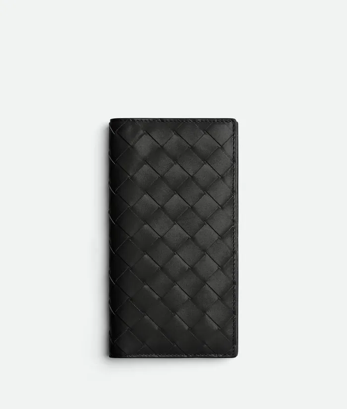 WomenMen Bottega Veneta Long Wallets Slim Intrecciato Long Wallet Nero