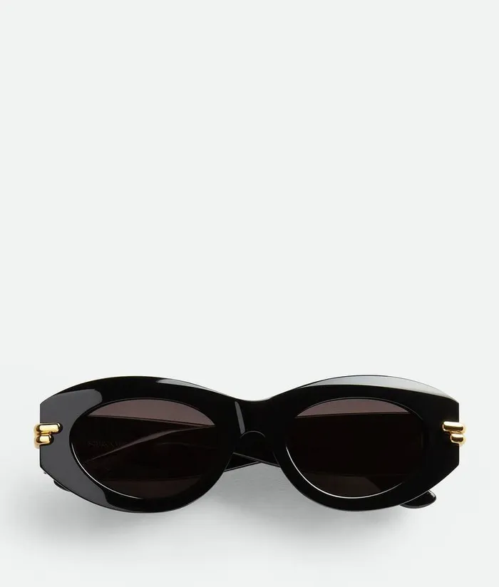WomenMen Bottega Veneta Sunglasses Mitre Oval Sunglasses Blackgrey