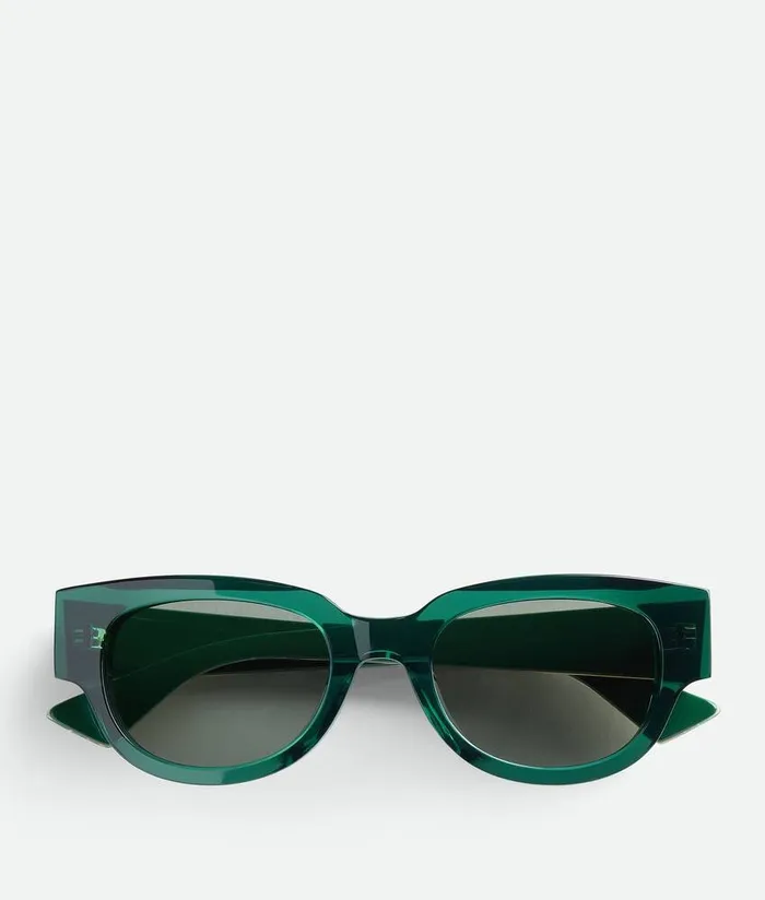 WomenMen Bottega Veneta Sunglasses TriFold Square Sunglasses Greengreen