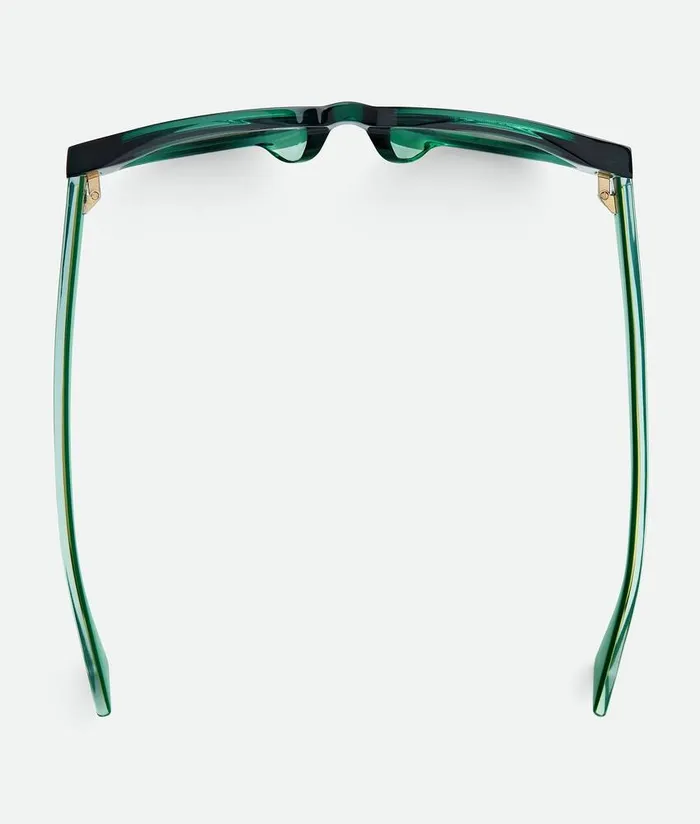 WomenMen Bottega Veneta Sunglasses TriFold Square Sunglasses Greengreen